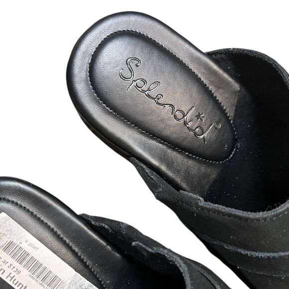 Splendid Black Leather Studded Olive Clogs 8.5 - Picture 4 of 6